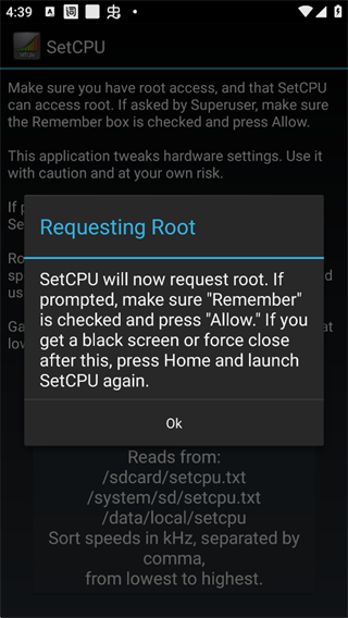 SetCPU