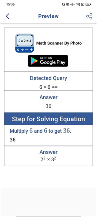 Math scanner
