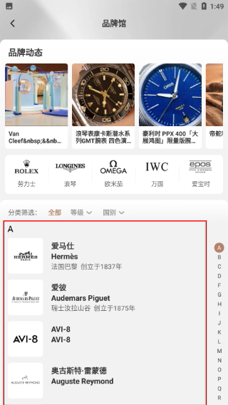 万表全球名表