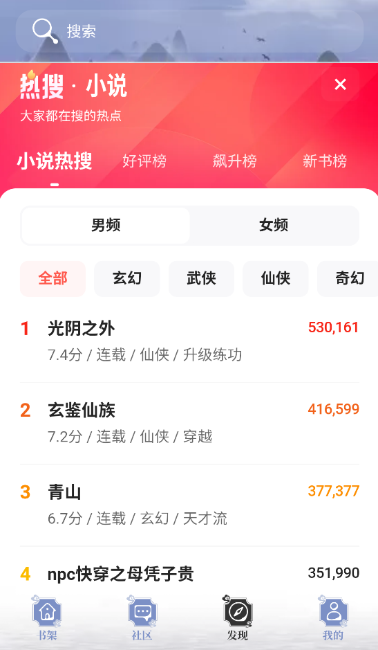 蘑菇小说截图1
