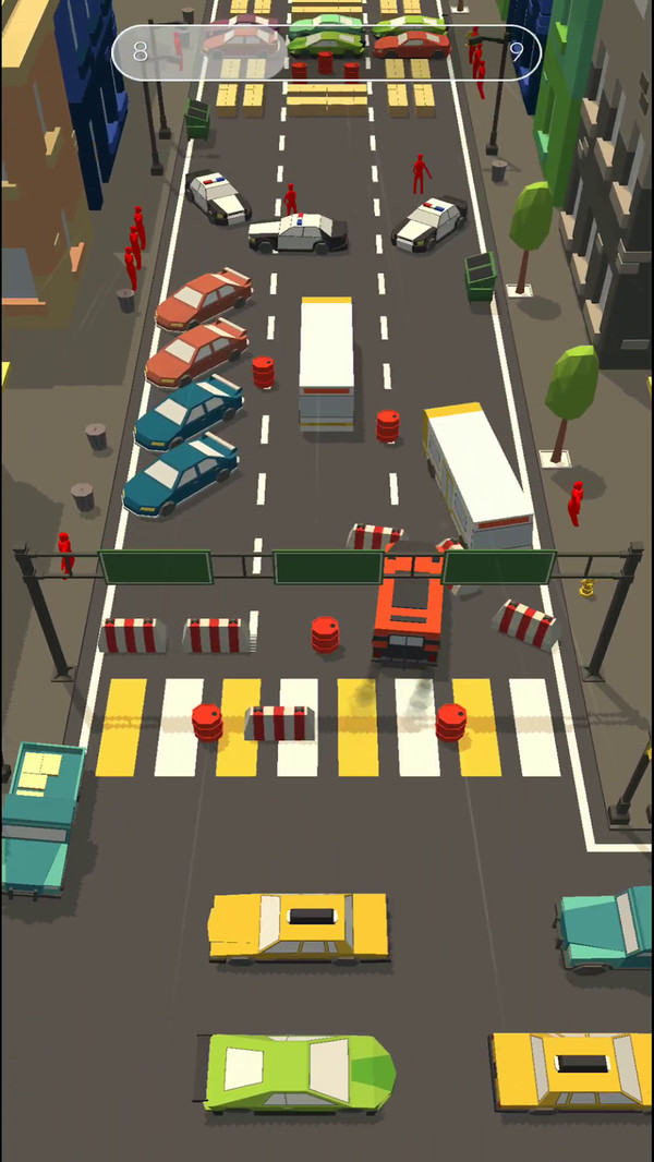 障碍道路碰撞3D截图1
